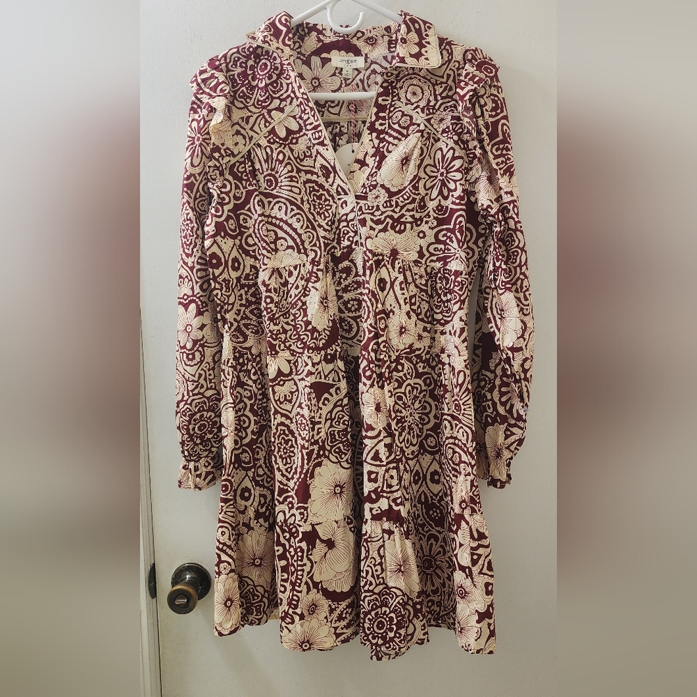 New Umgee‎ Floral Patterned Dress, Size Medium, Cotton.